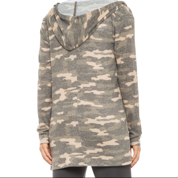 Lucky Brand Camouflage Hooded Cardigan Blue Gray Size S - Picture 9 of 9